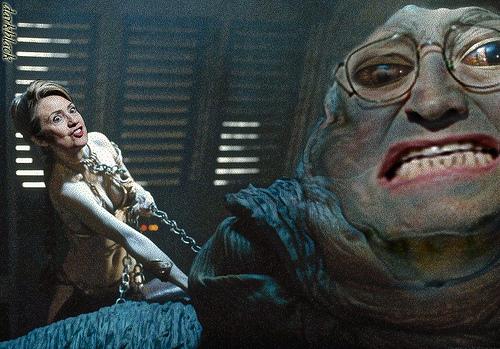 Dick Cheney en Jabba the Hutt