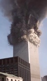 Basculement du bloc supérieur au début de l'effondrement de la Tour Sud du World Trade Center