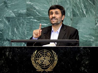 Mahmoud Ahmadinejad à l'ONU en 2010